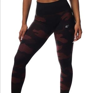 JED NORTH CAMO LEGGINGS RED